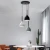 Import Northern Europe restaurant chandelier 3 heads modern kitchen lamps black white gray dining room pendant Light from China