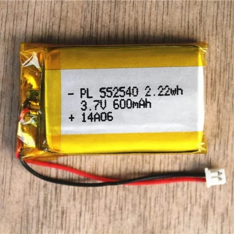 NOVA high quality 552540 3.7v 600mAh lipo rechargeable battery IEC62133 BIS CB lithium iron battery lifepo4