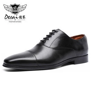 Novel Styles Pointed Toe Front Strap Men Dress Genuine Leather Wedding Shoes