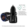 OEM 3.1A Portable Qualcomm Phone fast Charger 2 Port USB car battery Quick Charge 3.0 Car Charger Dual usb