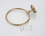 OEM private label bathroom accessory antique European style brass towel ring