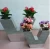 Import OEM stainless steel  plants flower pot decoration metal pots cube planter garden flower pot outdoor box from China