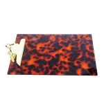 Office accessories tortoiseshell letter size a4 clipboard made of acrylic
