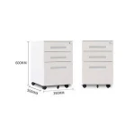 Office Equipment A4 File Cabinet 3 Drawer Mobile Pedestal