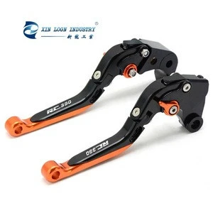 Orange Color Motorcycle CNC Aluminum Adjustable Folding Extendable Brake Clutch Levers Fit For KTM rc 390  rc390