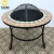 Import outdoor furniture mosaic round firepit table for BBQ from China