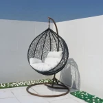 Outdoor Furniture Patio Swings Hanging Egg Swing cocoons Chair with Metal Stand Indoor Wicker Rattan Garden hanging chair