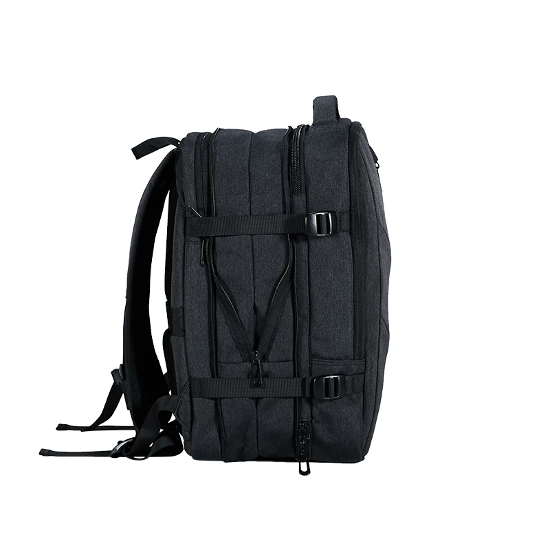 Oxforrd black waterproof men business travel design luggage custom usb anti theft foldable backpack