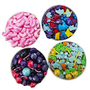 Party Baking Supplies 2020 New Colorful Birthday Cupcake Edible Sugar Pearl Beads Sprinkles Cake Decore Sugar Candy