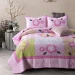 Pastoral Style Patchwork Twin Size Quilt Bedding Quilted Cotton Bedspreads