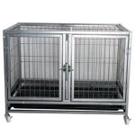 Pet cage heavy duty dog crate stainless steel wire foldng animal cage