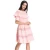 Import Pink Boat Neck Ruffle Short Sleeve Lace Simple Fashion Homecoming Dress from China