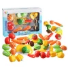 Plastic Simulation Kitchen Toys Play Food Set for Kids Food Party Vegetables Fruits Toys