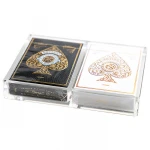 Playing Card Display Case Clear Acrylic Empty Box with Magnet