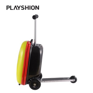 Playshion Kids Egg Luggage Scooter Multi Function Kids Scooter Suitcase  Hand Luggage for travel and school 18"