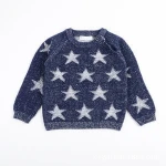 Popular child boys round neck long sleeve  baby boy pullover sweater