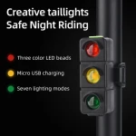 Portable bicycle light Type C waterproof usb rechargeable led bicycle tail light