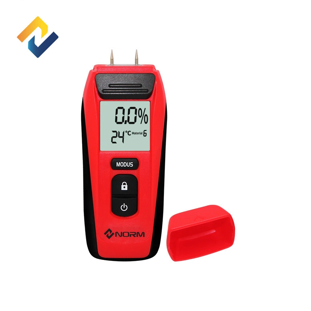 Portable wood moisture meter with multiple modes