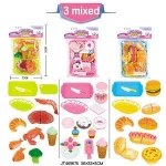 Preschool  play food set Plastic realistic kitchen toy