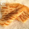 Printed Tiger Cat Poly Boa Faux Fur Fabric Hot Sale 4mm Shearling Artificial Wool Fake Fur 100% Polyester Boa Faux Fur