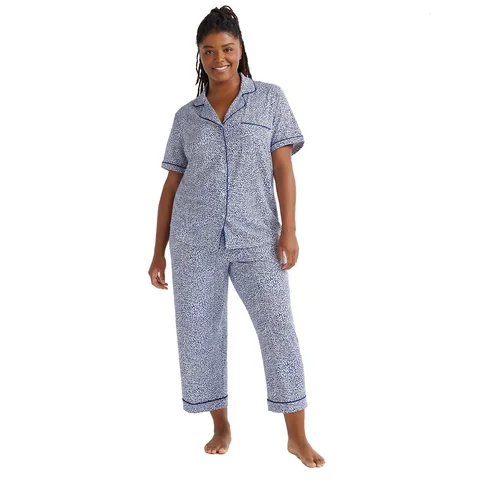 Printed Womens Sleepwear Customized Design Casual Plus Size Long Sleeve Slim Fit Sleepwear For Women From Bangladesh