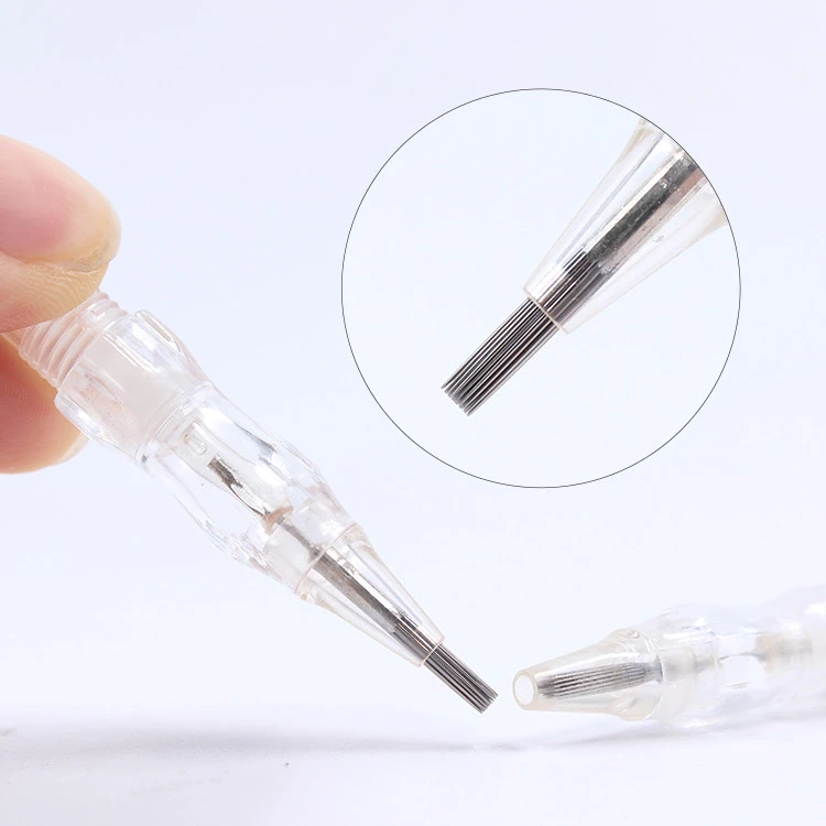 Professional Tattoo Disposable  Eyebrow Needle Cartridge Microblading Sterilized Screw Permanent Makeup Needles With Ce