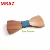 Promotional Items free sample amazon gifts men custom BLUE wooden bow tie for men
