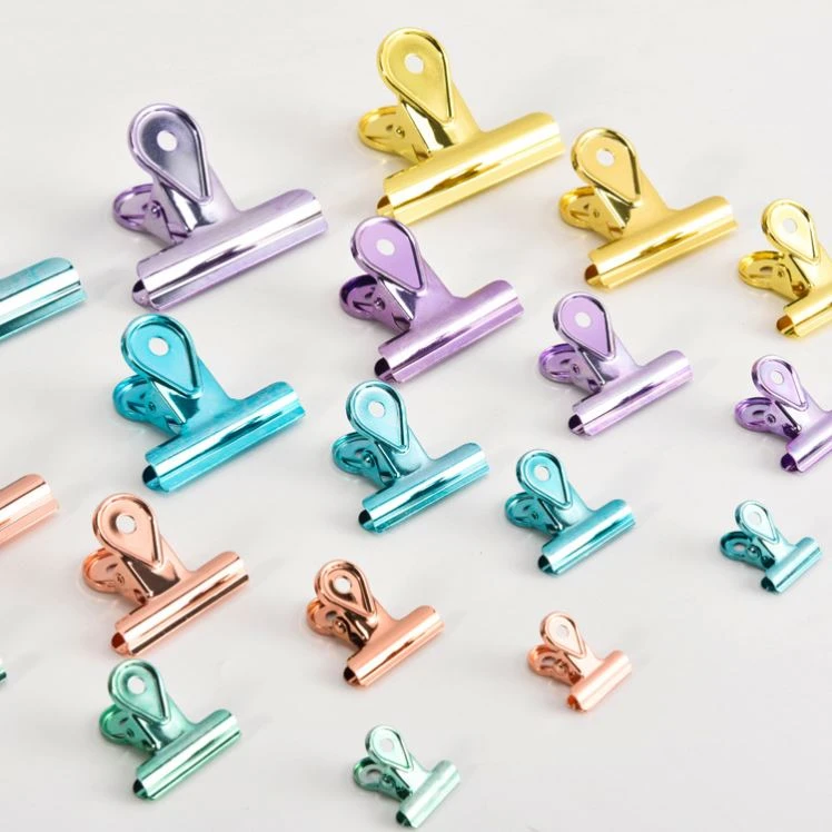 Promotional New Design Colorful Binder Clip Cute School&Office Metal Paper Clips