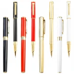 promotional product high quality hotel luxury ink pen fancy printed branded roller metal ink custom pens