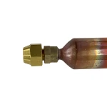Protection welding copper filter drier all size for refrigeration parts copper spun filter with Brass Union