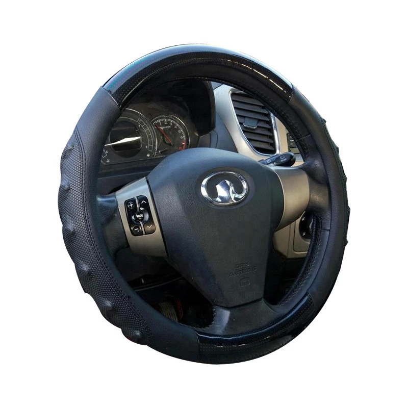 PU leather TPR circle massaging steering wheel cover