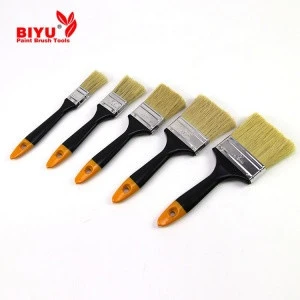 Pure bristle soft bristle tinplate rimmed black gold environmentally friendly plastic handle paint brush