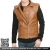 Import Pure Italian Stylish Metal Zip Distressed Brown Leather Vest For Boys from Pakistan