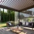 Import Rainproof Aluminium Louvre Bioclimatic Pergola Round With Glass Wall Systems from China