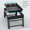 Ready in Stock Thicken Folding Household Barbecue Outdoor Portable Barbecue Black Steel Grill Barbecue