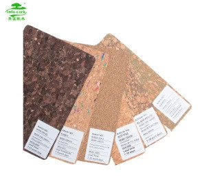 ready to ship cork material leather burnout dotted natural cork fabric for phone case bags