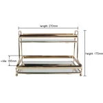 ready to ship new style two layers vanity mirror serving tray luxury perfume cosmetic decorative mirror tray