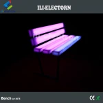 rechargeable plastic garden used led light bench