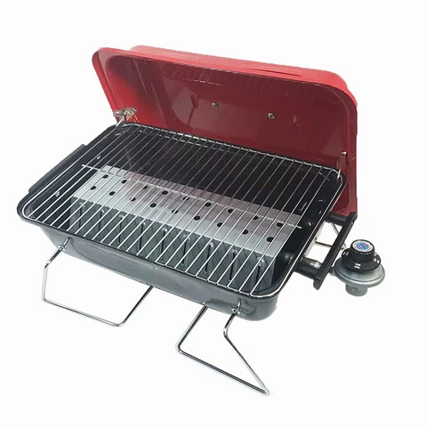 Recommend outdoor mini folding cast iron rectangular travel stove portable bbq grill gas for camping