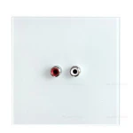 Red&White Two Hole Audio Module Socket Module Connector Home Improvement Audio Plug Faceplate Panel