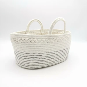 Removable Internal Cotton Rope Diaper Caddy Organiser Nursery Foldable Storage Baskets