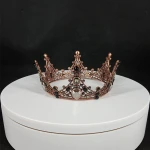 Retro Black Crown 6 "Cake Birthday Princess Crystal Tiaras and Crowns Headband Girls Bridal Prom Tiara For Wedding Party
