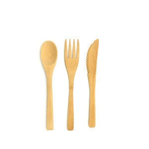 Reusable Bamboo Travel Cutlery Set,Disposable Wooden Spoon Fork Knife