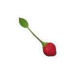 Reusable Fruit Design Silicone Tea Infuser Strainer Suitable for Use in Teapot Teacup and More (Yellow Strawberry)