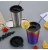 Import Reusable stainless steel coffee cup with lid , travel mug with straws from China