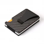 RFID Blocking Real Carbon Fiber Card Holder Money Clip Carbon Fiber Wallet