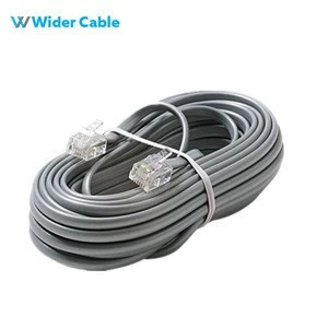 RJ11 4P4C 4P2C 4 cords/2 cords Cat3 flat telephone cable wire
