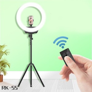 RK-55 16.5 inch phone photography circle makeup fill pro studio photographic led ring light with stand 5 in 1