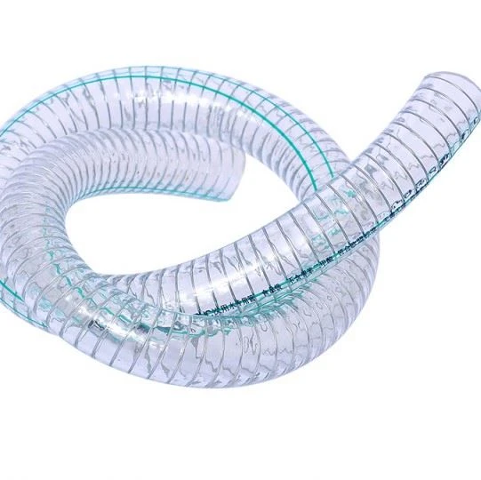 ROHS 200mm Food Grade Single PVC steel wire Transparent Clear Tube Hose