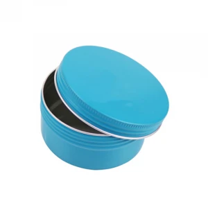round aluminum tin can 20g/30g/50g/60g/100gm blue candle aluminum tins light high quality weigh round aluminum jar
